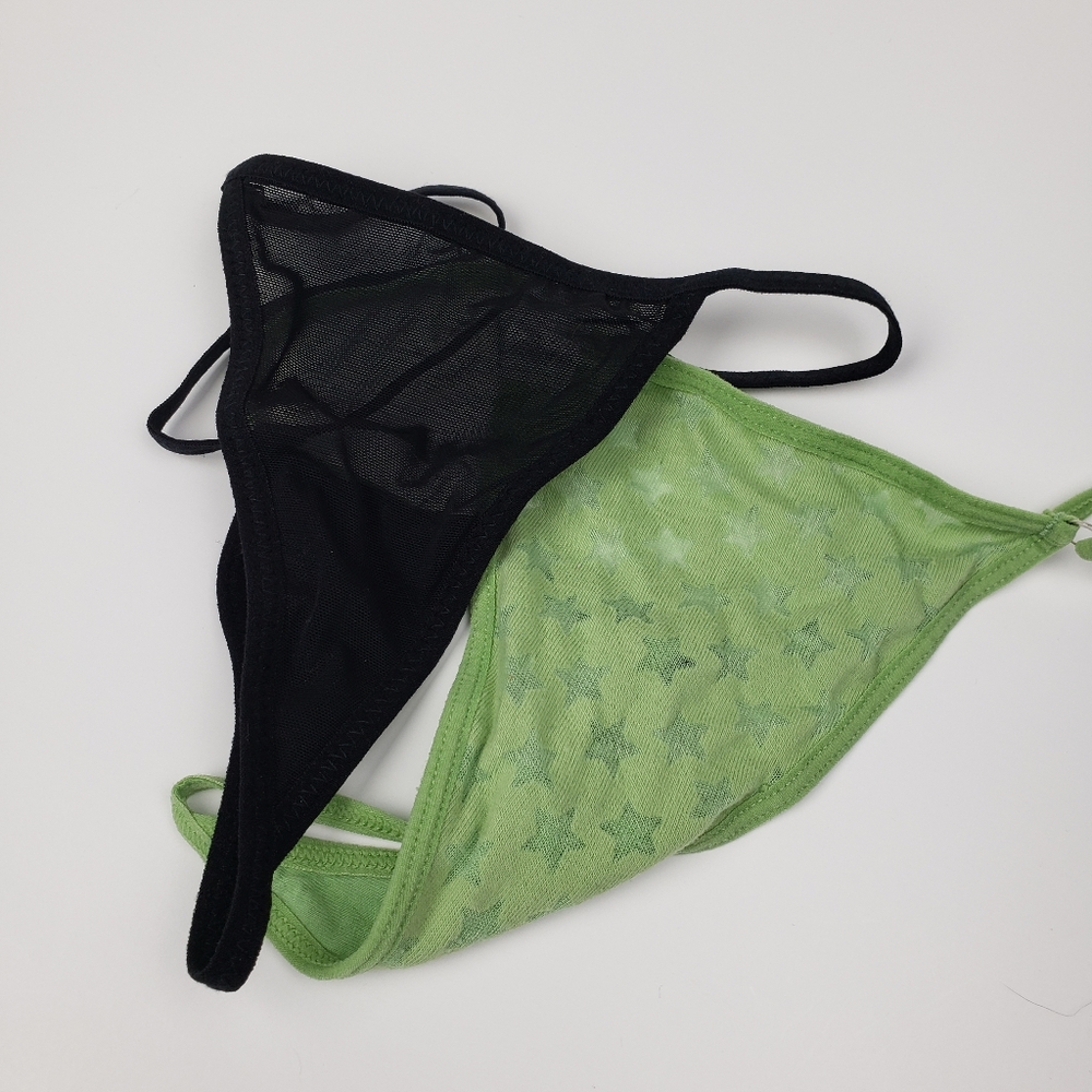 2 for $8 Thongs - One Green One Black